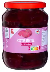 K-CLASSIC Rote Bete in Scheiben, 670-g-Glas