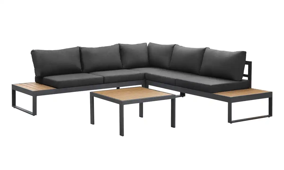 Bild 1 von Gartenmöbel Lounge Set 247 x 247 cm Teak Holzopotik - PAROS