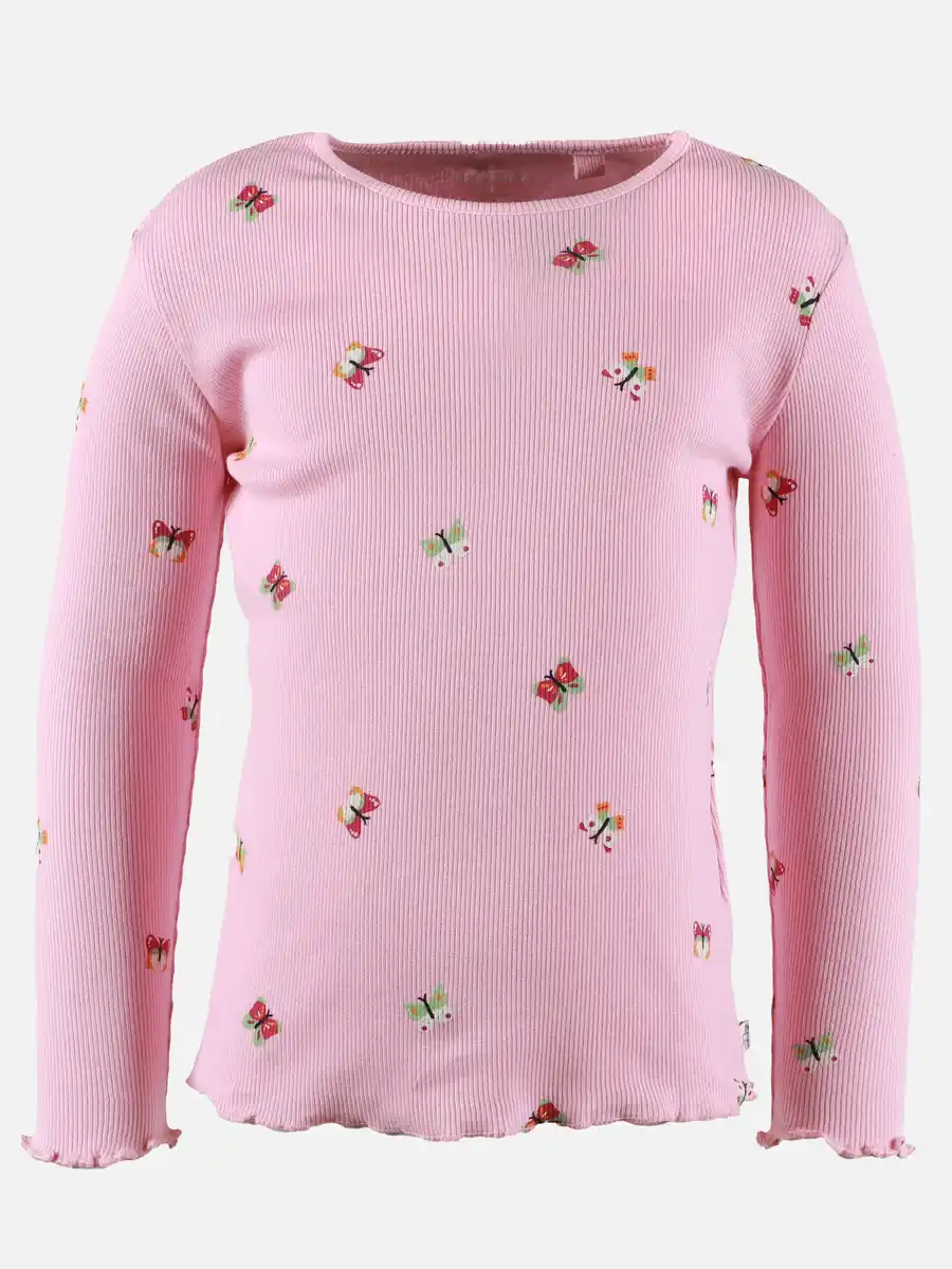 Bild 1 von Mädchen Longsleeve mit Schmetterlingen Rosa