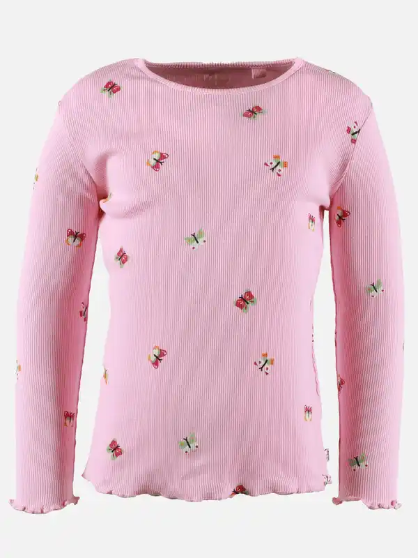 Bild 1 von Mädchen Longsleeve mit Schmetterlingen Rosa