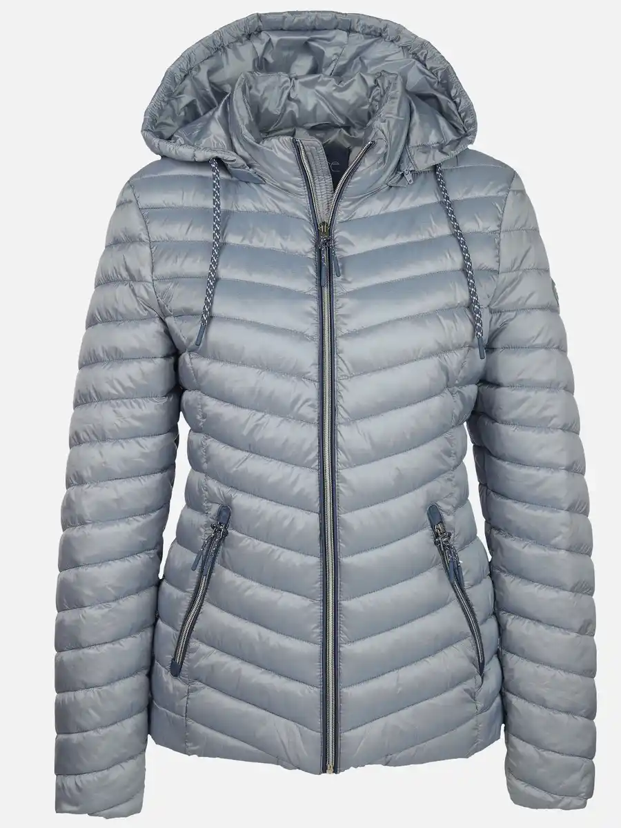 Bild 1 von Damen Steppjacke mit abnehmbarer Kapuze Blau