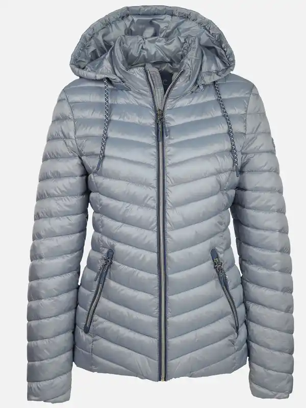 Bild 1 von Damen Steppjacke mit abnehmbarer Kapuze Blau