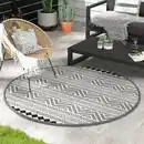 Bild 2 von Runder Outdoor-Teppich 180 cm Wendeteppich mit Tragetasche für Garten