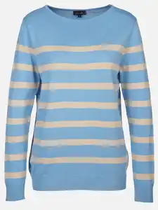 Damen Pullover mit Streifen Blau