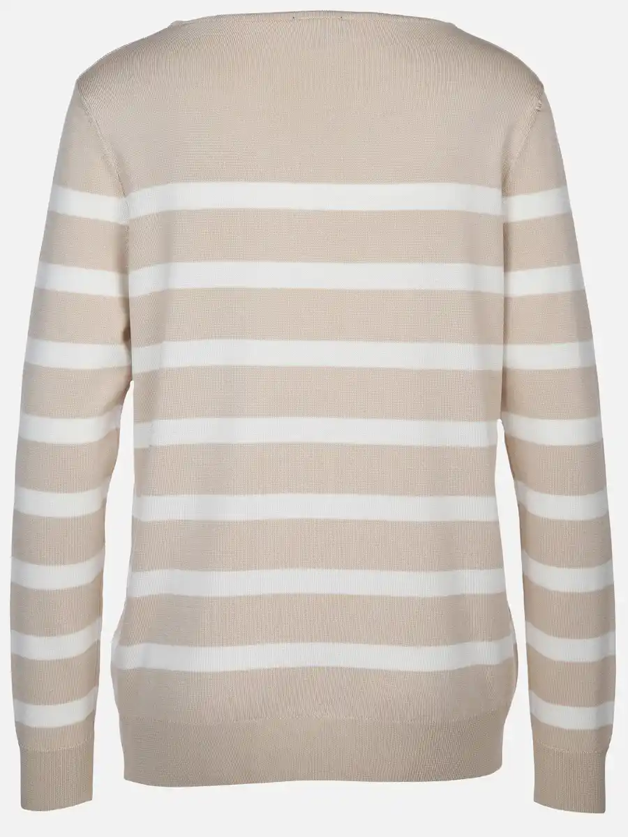 Bild 2 von Damen Pullover mit Streifen Beige
