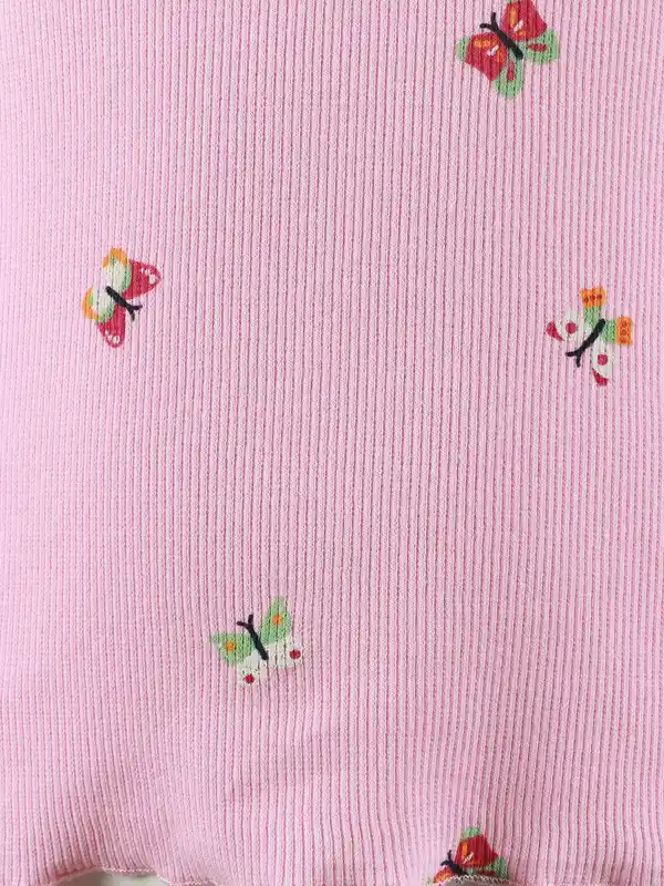 Bild 3 von Mädchen Longsleeve mit Schmetterlingen Rosa