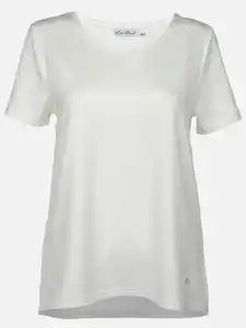 Damen Basic T-Shirt Weiß