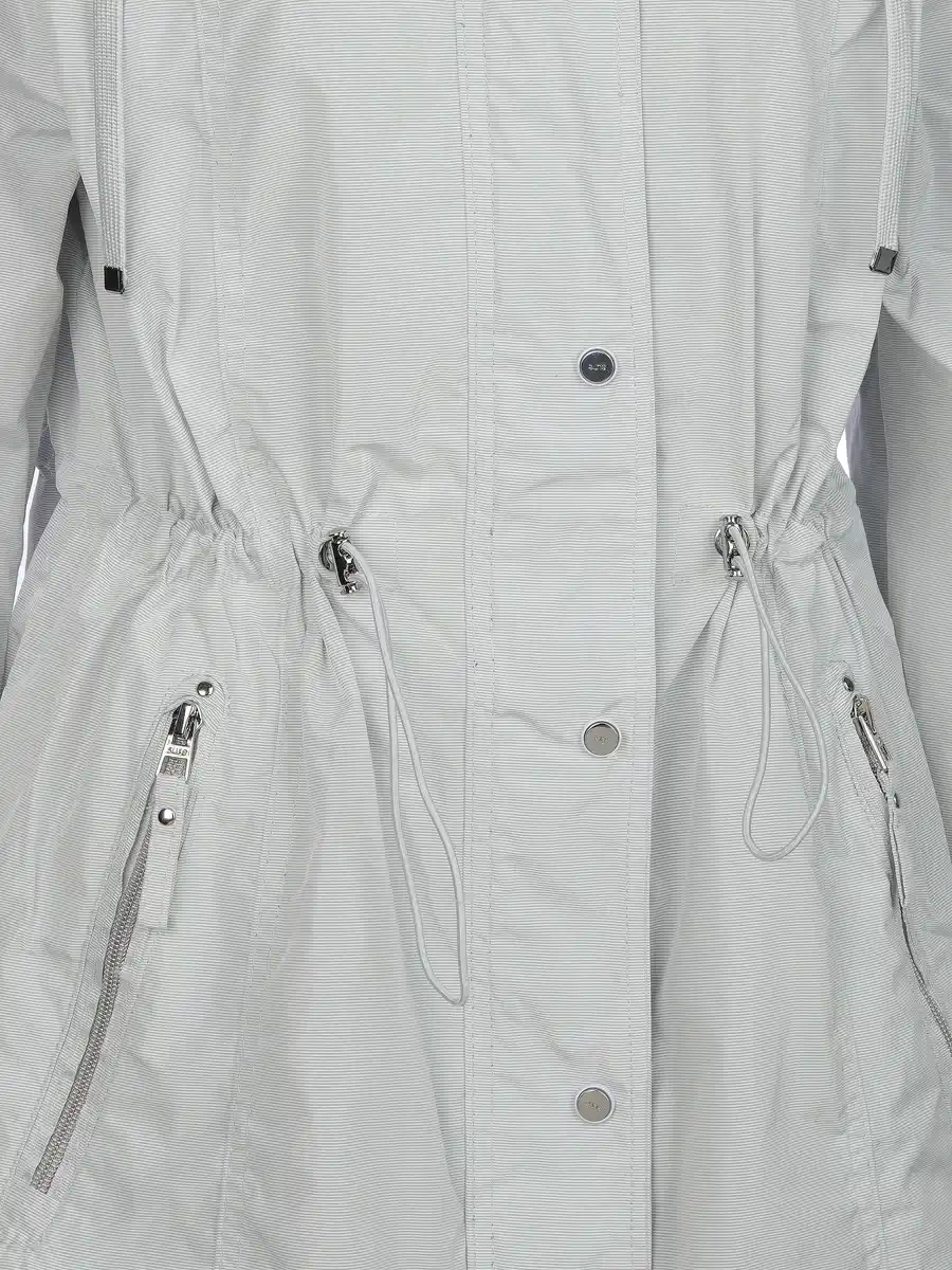 Bild 4 von Damen Mantel mit abnehmbarer Kapuze Grau