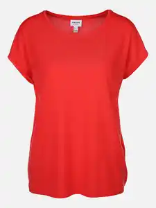 Vero Moda VMAVA PLAIN SS TOP GA Shirt Rot