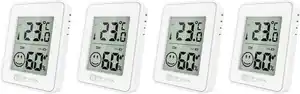 LCD Thermo Hygrometer 4er Set