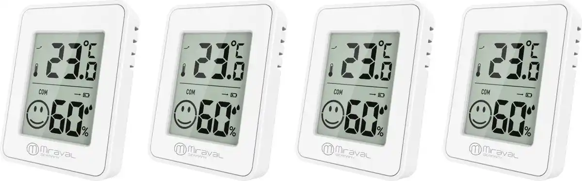 Bild 1 von LCD Thermo Hygrometer 4er Set