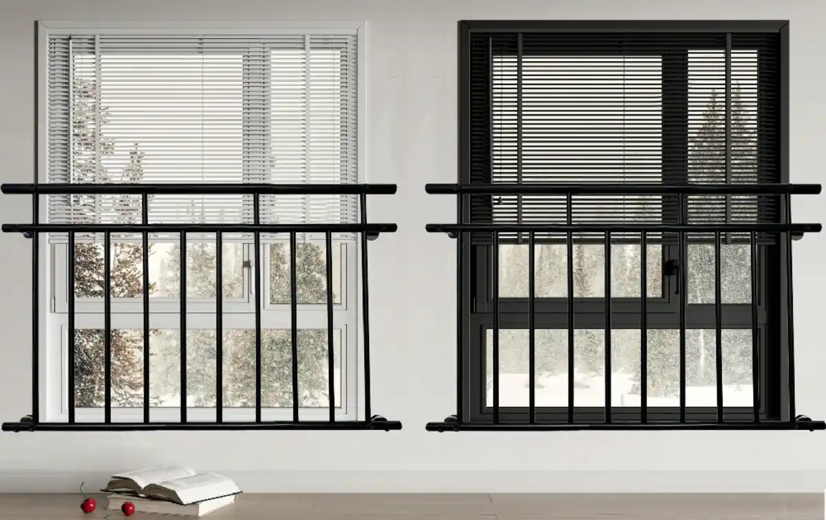 Bild 1 von Balkongeländer 90 x 128 cm, verzinkt mit Pulverbeschichtung, schwarz