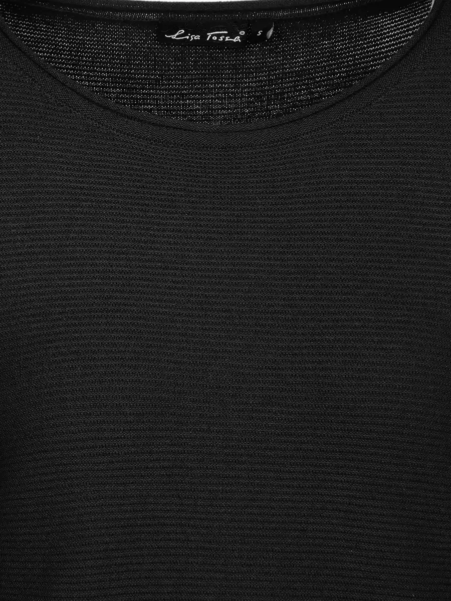 Bild 3 von Damen Struktur Pullover Schwarz