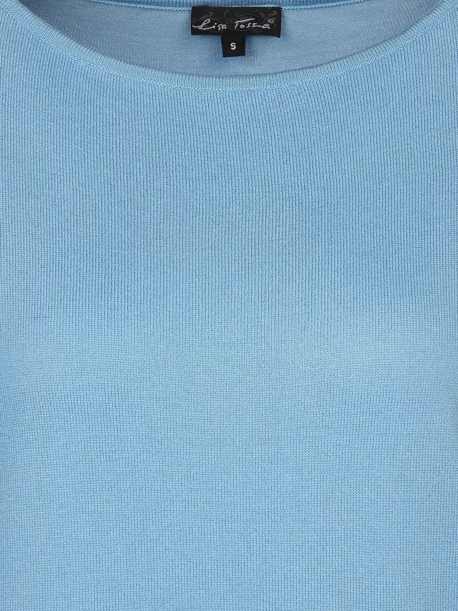 Bild 3 von Damen Leichtpullover mit rundem Ausschnitt Blau