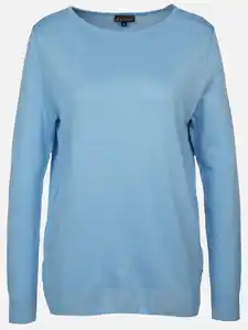 Damen Leichtpullover mit rundem Ausschnitt Blau