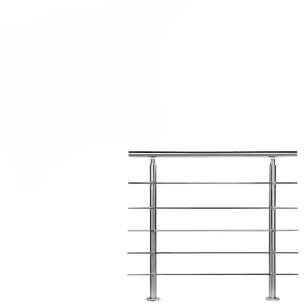 Bild 2 von Treppengeländer Set - ca. 100x 106,5 cm, Edelstahl inkl. 5 Querstäben und 2 Pfosten