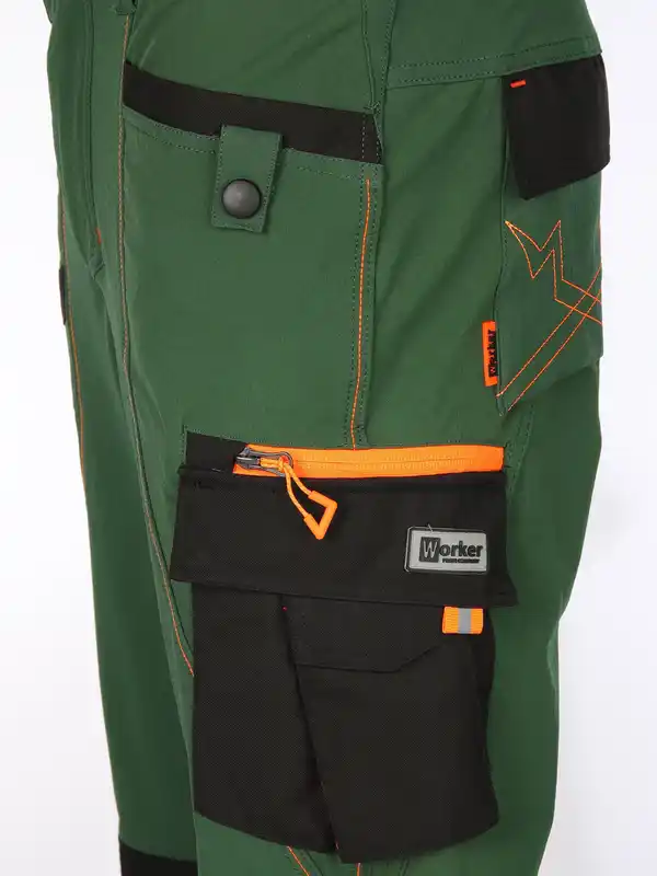 Bild 4 von Herren Arbeitshose mit Superflex und vielen Details Grün