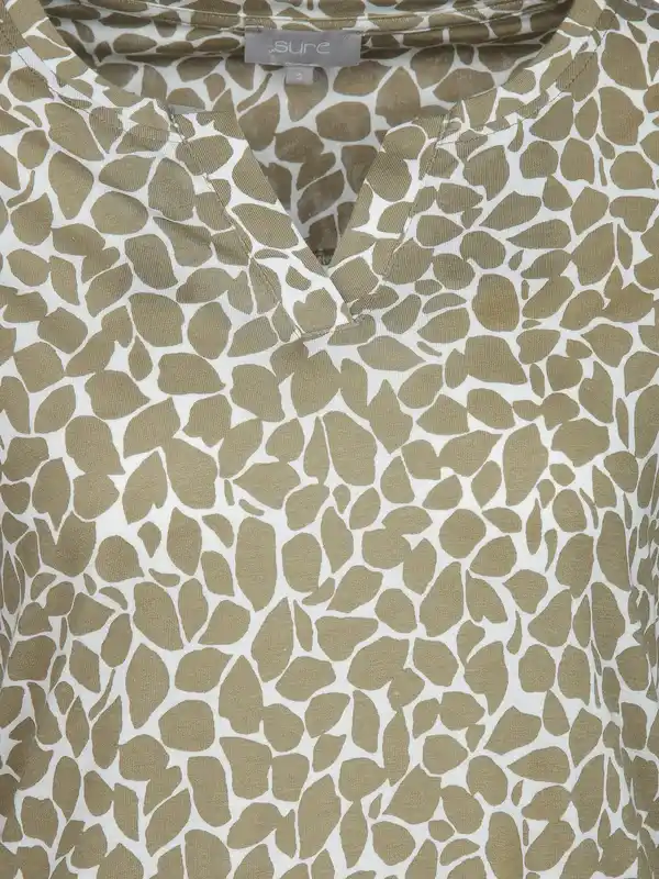 Bild 3 von Damen Printshirt mit Serafino-Ausschnitt Beige