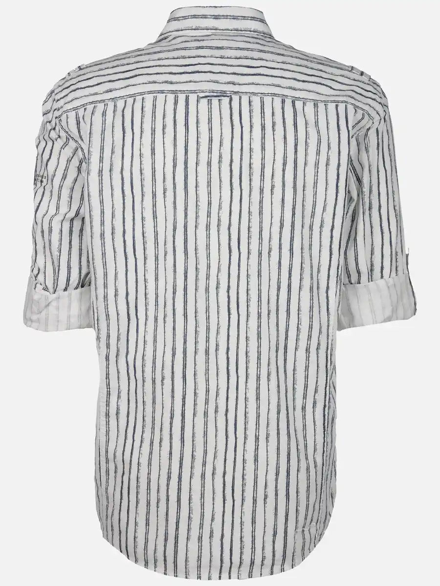 Bild 2 von Herren Freizeithemd mit langen, krempelbaren Ärmeln Blau