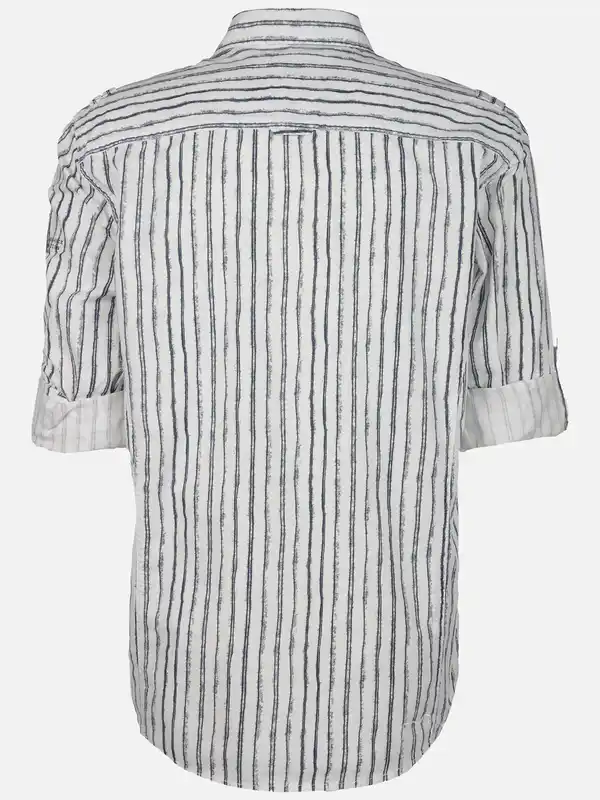 Bild 2 von Herren Freizeithemd mit langen, krempelbaren Ärmeln Blau