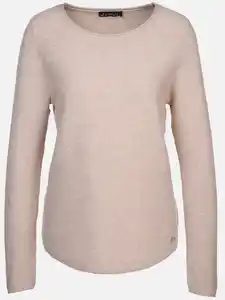 Damen Strukturpullover Beige