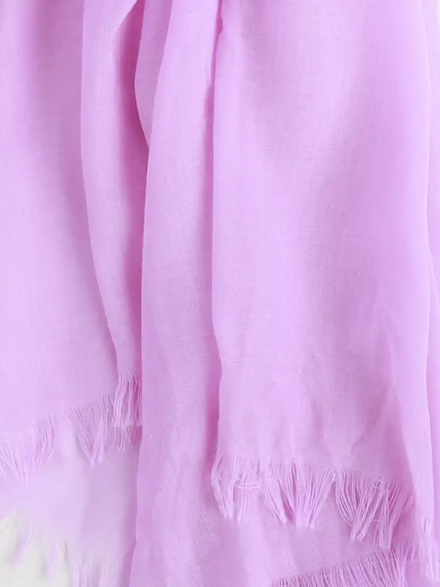 Bild 2 von Damen Schal mit Fransen Lila