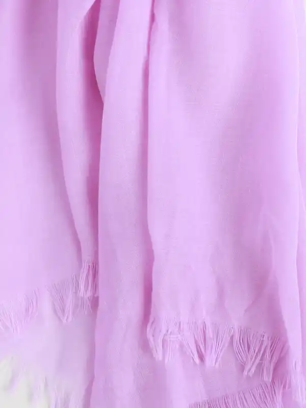 Bild 2 von Damen Schal mit Fransen Lila