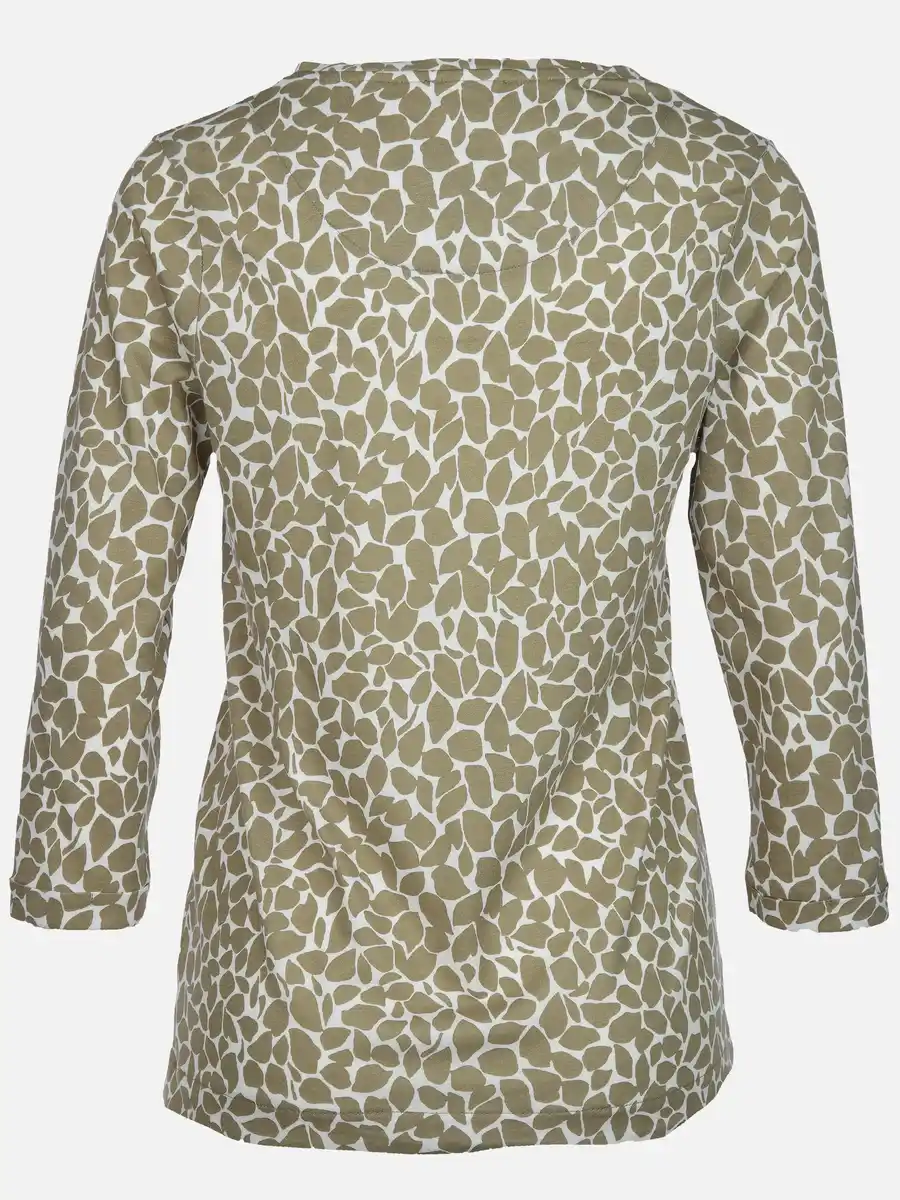 Bild 2 von Damen Printshirt mit Serafino-Ausschnitt Beige