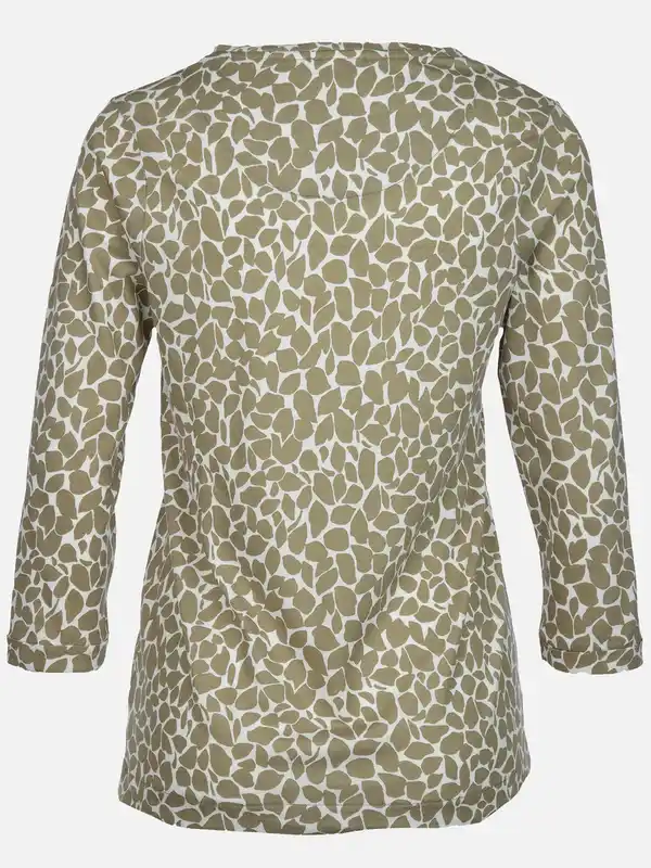 Bild 2 von Damen Printshirt mit Serafino-Ausschnitt Beige