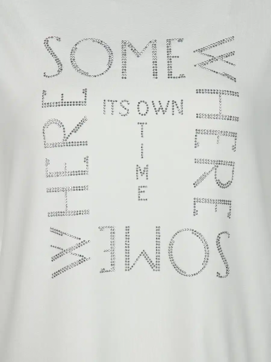 Bild 3 von Damen Shirt mit Strassapplikation Weiß