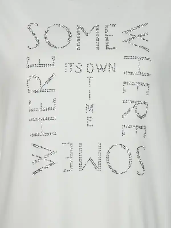 Bild 3 von Damen Shirt mit Strassapplikation Weiß