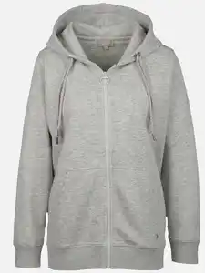 Damen Sweatcardigan mit Kapuze Grau