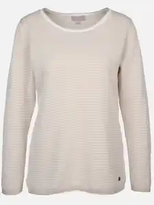 Damen Strukturpullover Beige