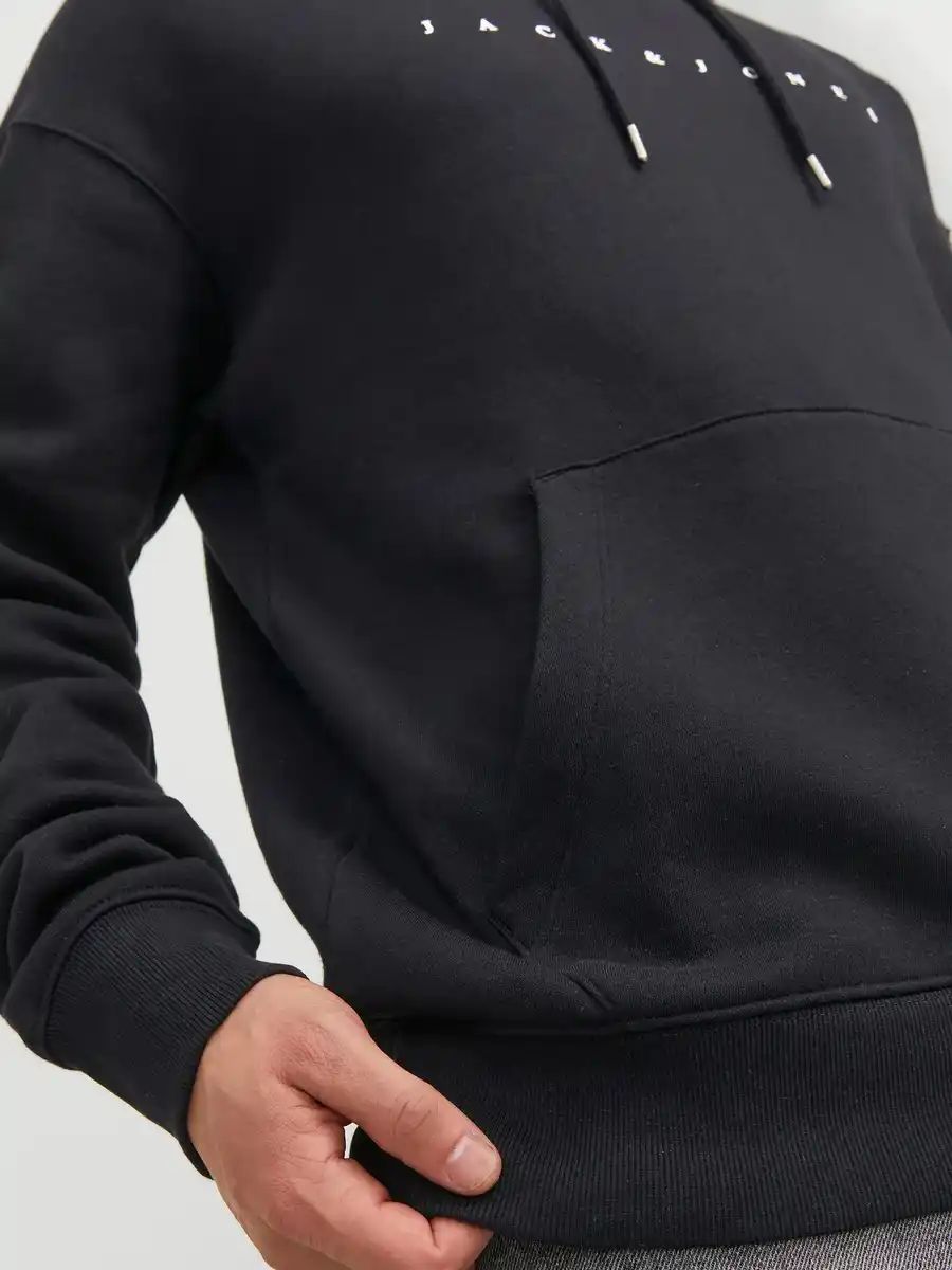 Bild 2 von Jack&Jones 12233972 JJESTAR JJ SWEAT HOOD Hoodie Schwarz