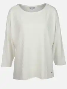 Damen Jaquard Shirt Weiß