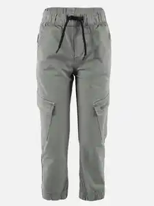 Jungen Cargohose mit Gummizug Oliv