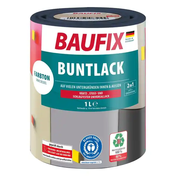 Bild 1 von Buntlack 2in1 1 Liter - Bernsteingrau, seidenmatt