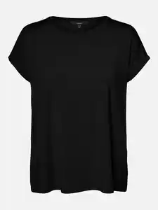 Vero Moda VMAVA PLAIN SS TOP GA Shirt Schwarz