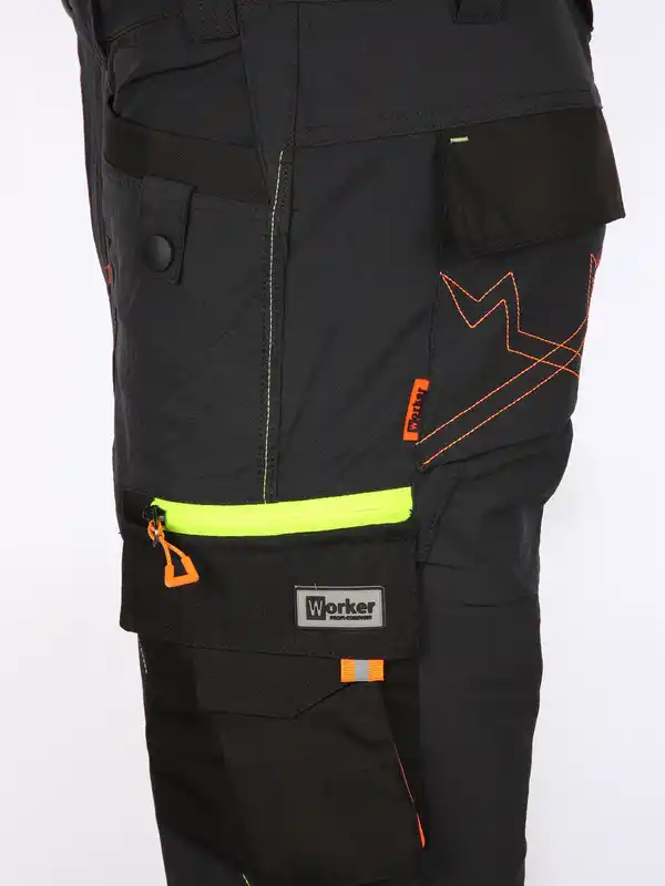 Bild 4 von Herren Arbeitshose mit Superflex und vielen Details Grau