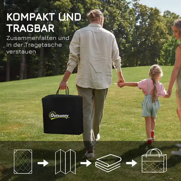 Bild 4 von Outdoorteppich, Wendeteppich mit Tragetasche, Gartenteppich für Camping