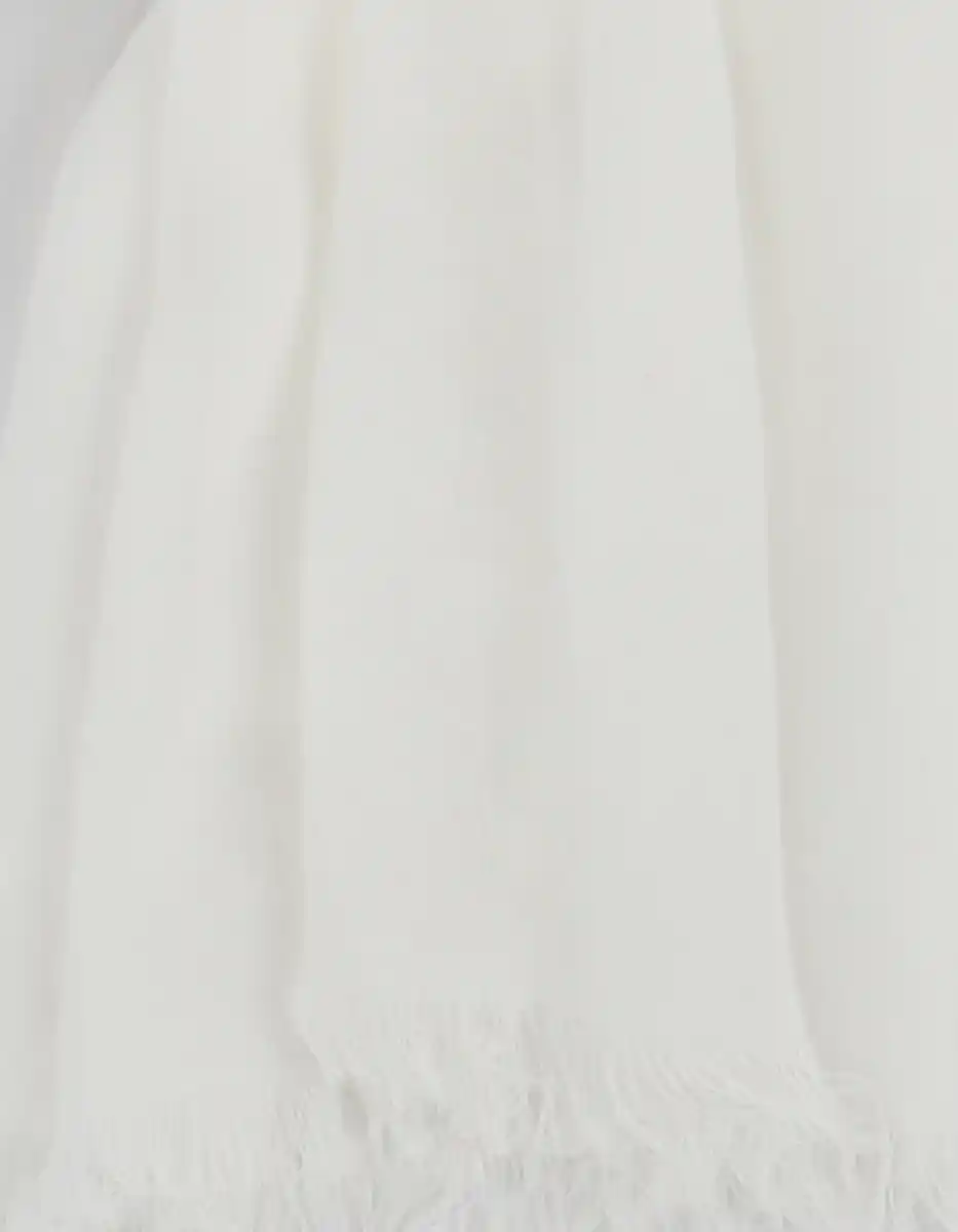 Bild 2 von Damen Schal mit Fransen Weiß