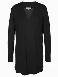 Damen Cardigan in offener Form Schwarz