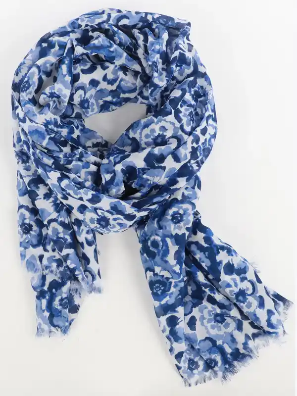 Bild 1 von Damen Schal mit Blumenprint Blau