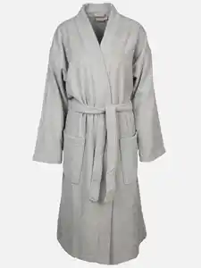 Bademantel unisex im Kimono Style Grau