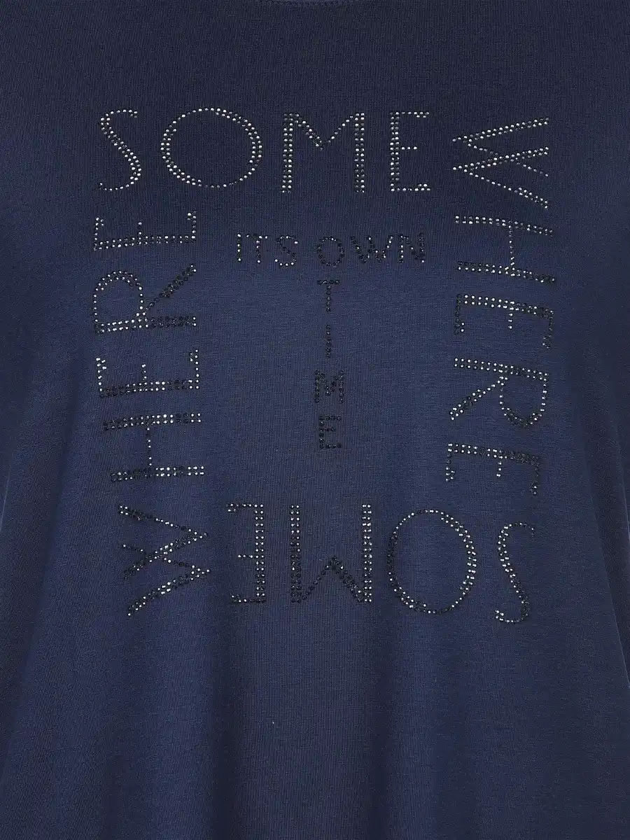 Bild 3 von Damen Shirt mit Strassapplikation Marine