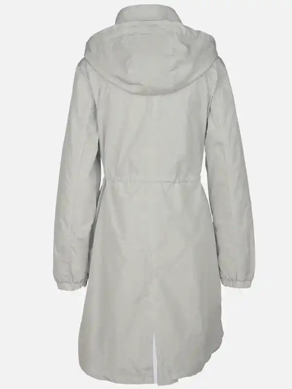 Bild 2 von Damen Mantel mit abnehmbarer Kapuze Grau