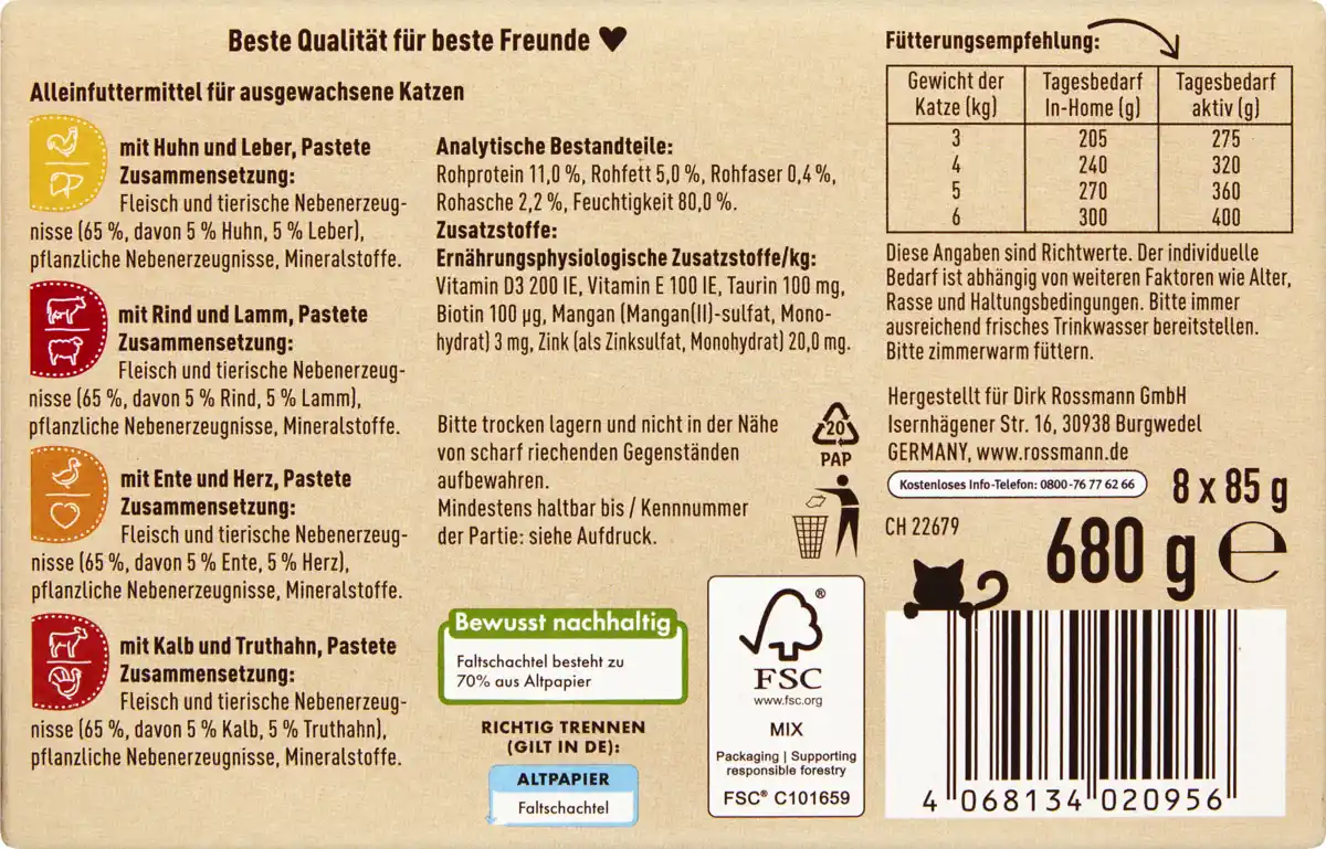 Bild 2 von Winston Nature Pastete Multipack, 680 g