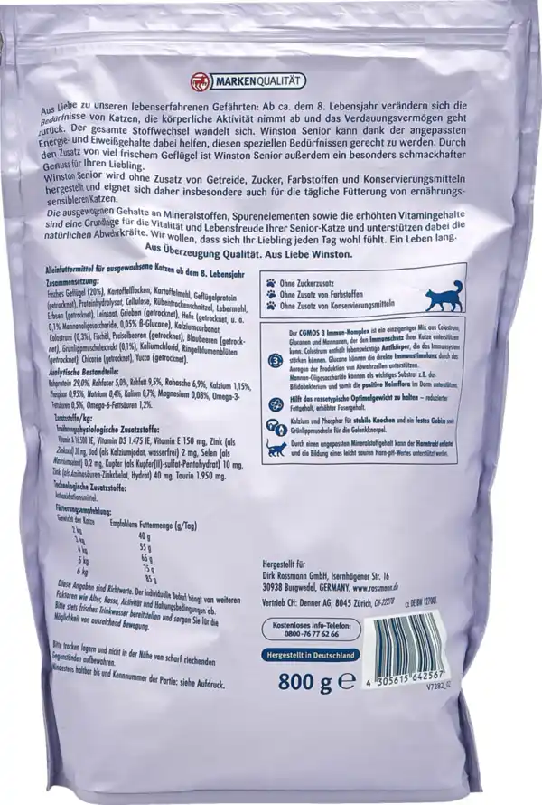Bild 3 von Winston Senior Trockenfutter reich an Frischgeflügel, 800 g