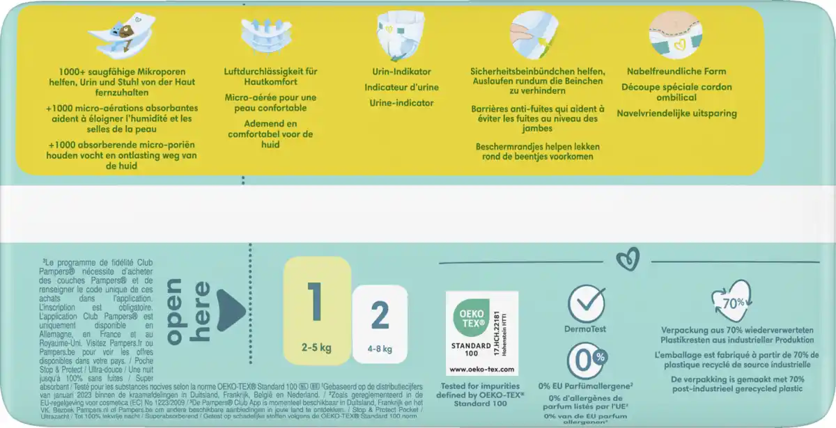 Bild 2 von Pampers premium protection Windeln Gr.1 (2-5kg)