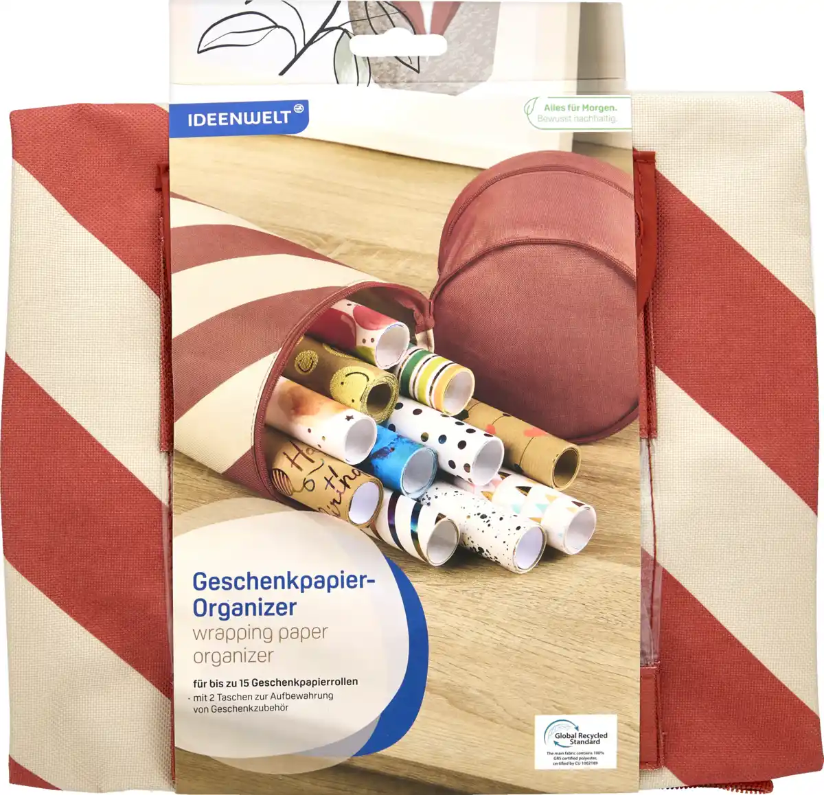 Bild 1 von IDEENWELT Geschenkpapierorganizer orange